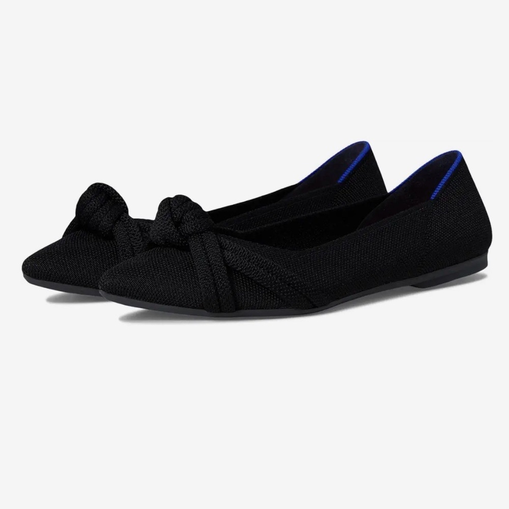 Rothy's the Knot Point II Ballet Flats Black, Size 8 NWOB